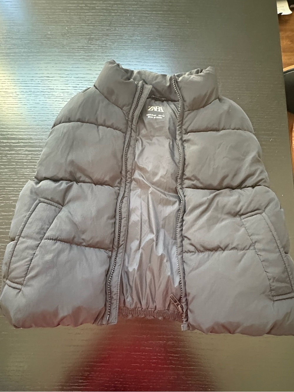 Zara Black Quilted Kids Puffer Vest